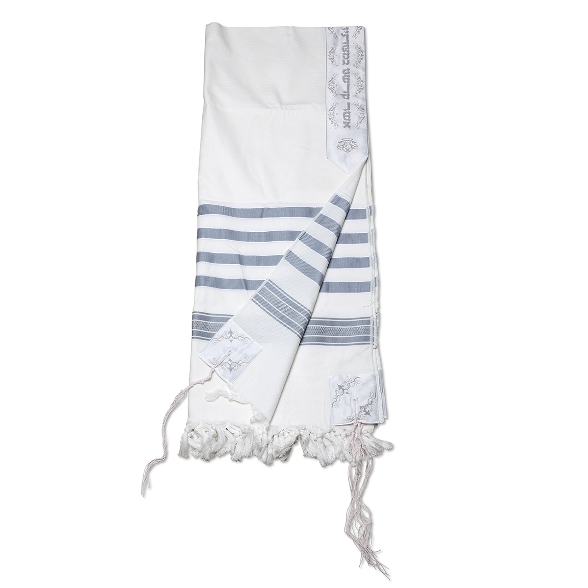 Tallit Prayer Shawl with Gray Stripes, Prime Products